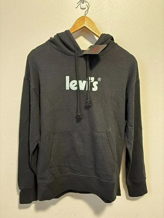 Levi's Relaxed Graphic Hoodie in Caviar - Brand New - Size S - Picture 4 of 7